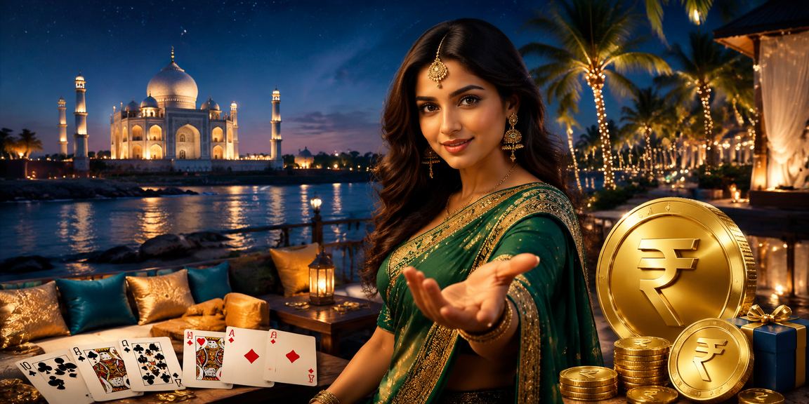Teen Patti card game table setting with chips